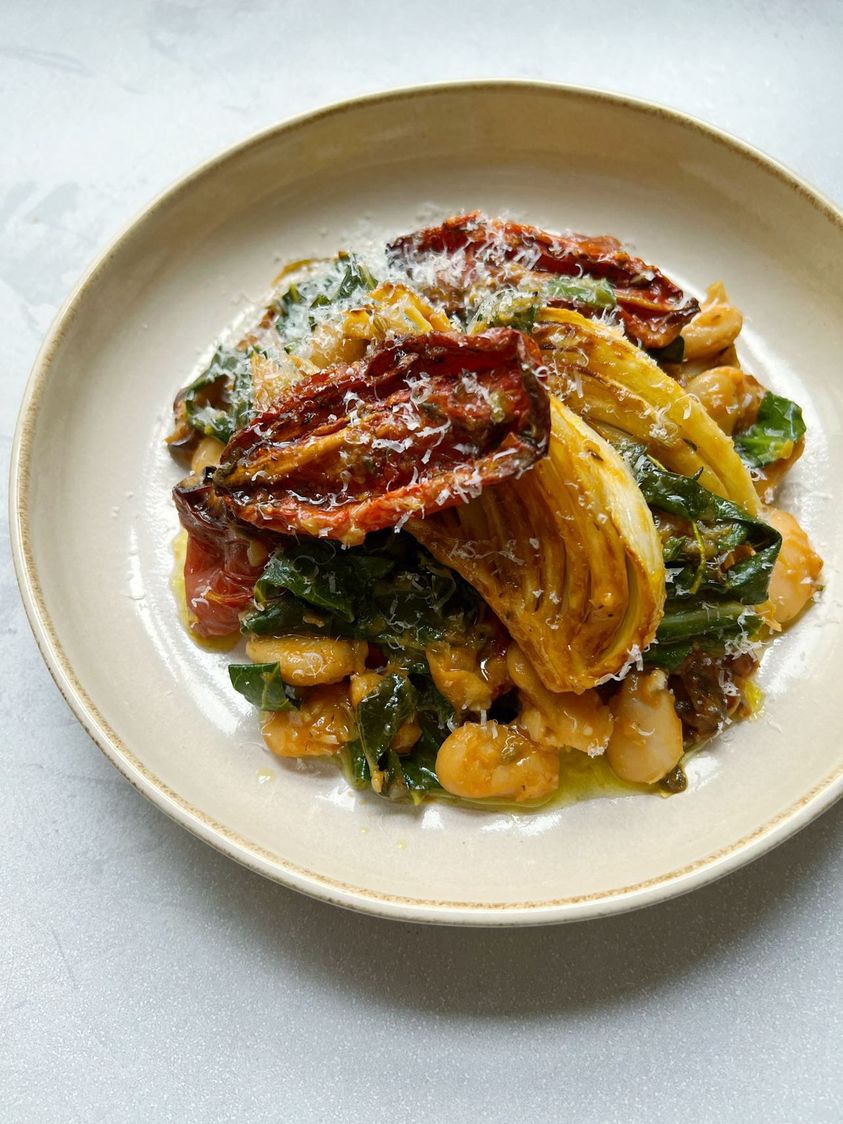 Butter Beans, Fennel + Slow Roast Tomatoes Butter Beans, Fennel + Slow Roast Tomatoes
