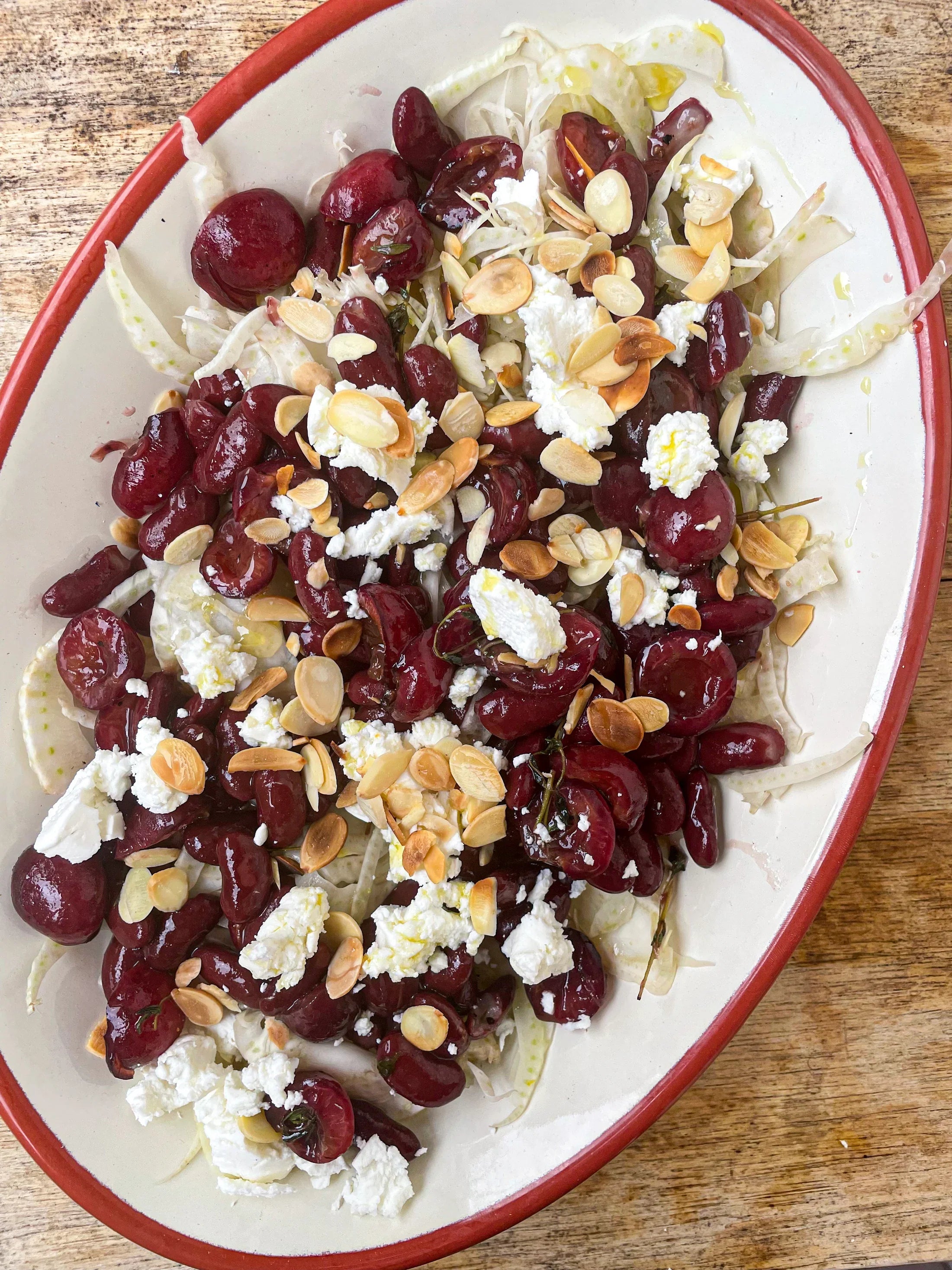 bean-recipes-roasted-cherry-shaved-fennel-red-bean-salad-with-goats-cheese-boldbeanco