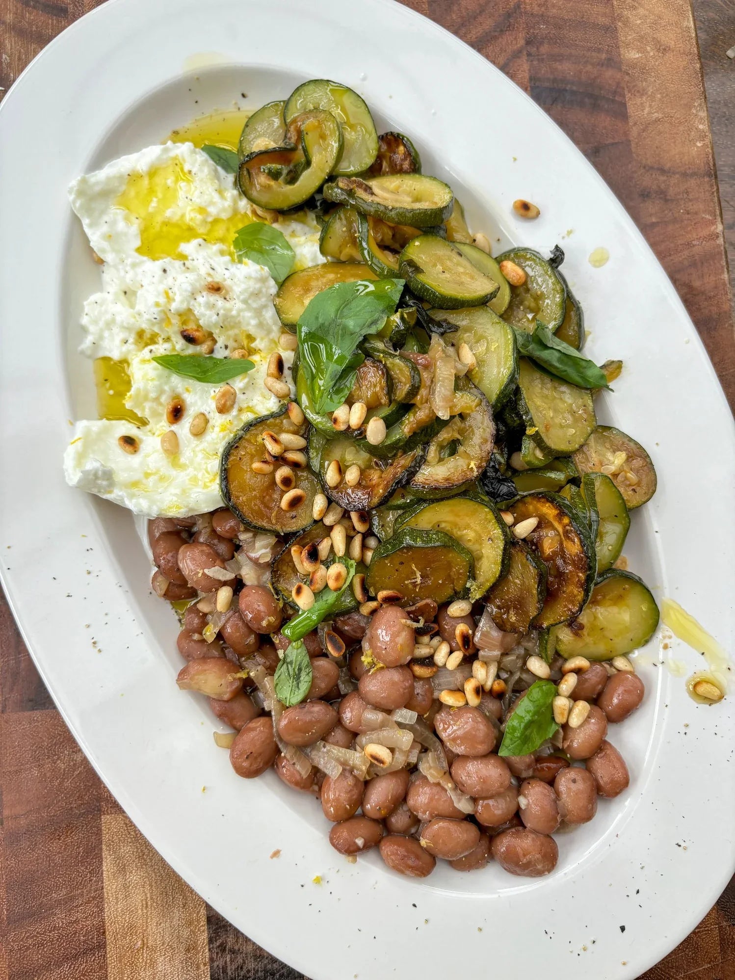 bean-recipe-borlotti-beans-braised-courgettes-buffalo-mozzarella-boldbeanco