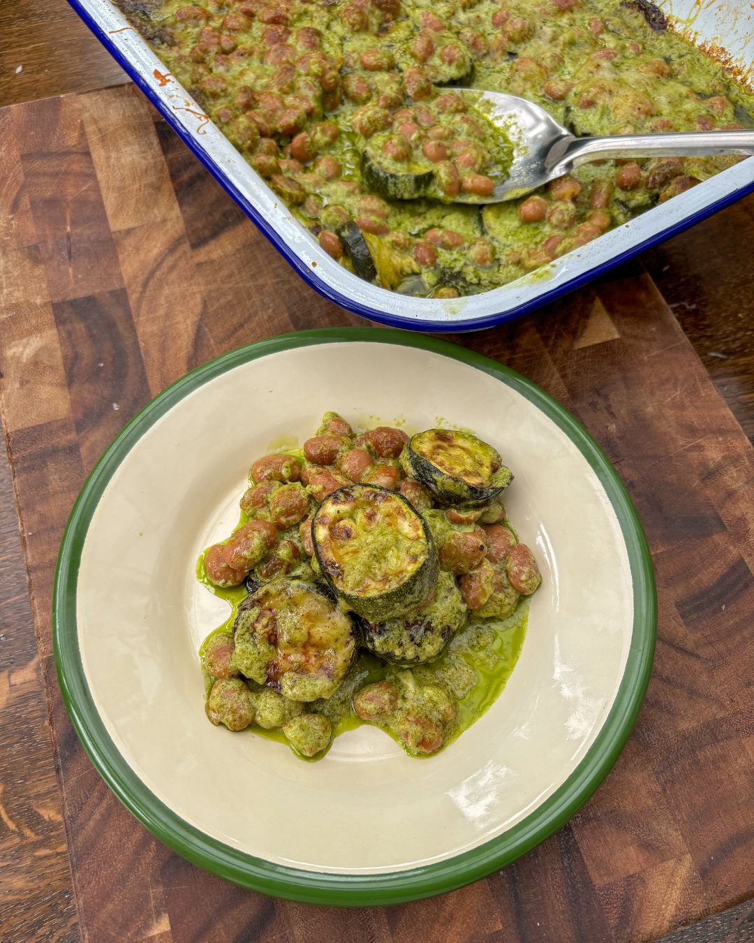 Courgette + Borlotti Bean Gratin