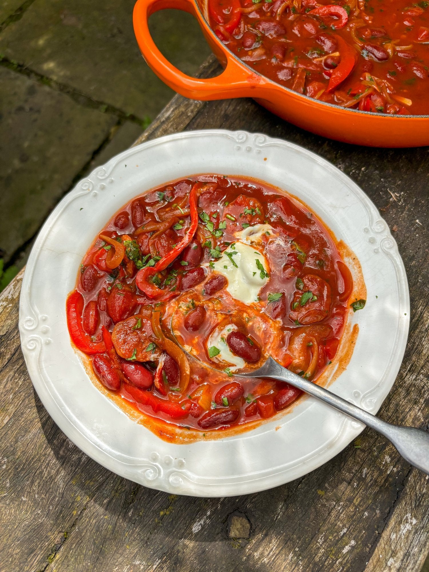 bean-recipe-smoky-red-bean-chorizo-red-pepper-stew-with-aioli-boldbeanco