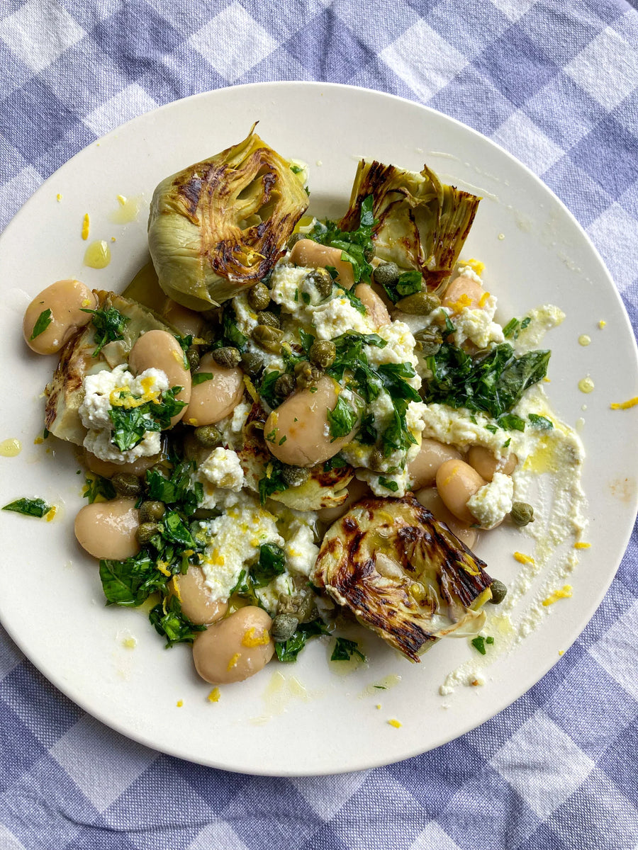 Bold Bean Co - Marinated Butter Beans, Ricotta + Charred Artichoke ...