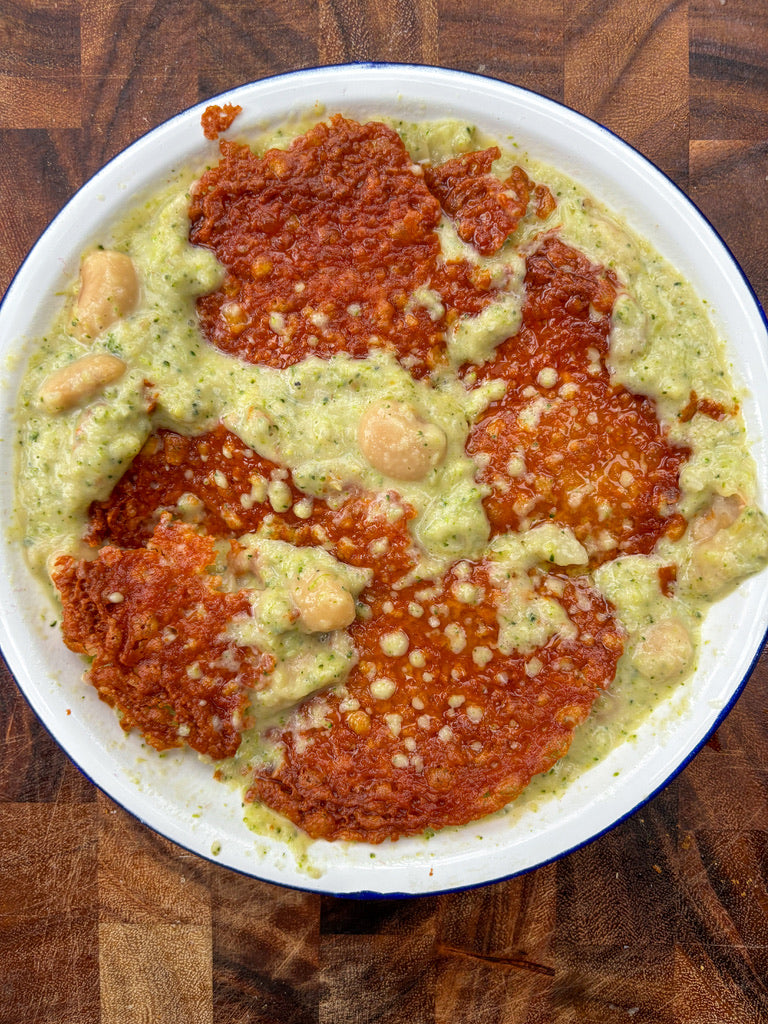 bean-recipe-broccoli-cheddar-butter-bean-soup-with-cheddar-crisp-boldbeanco