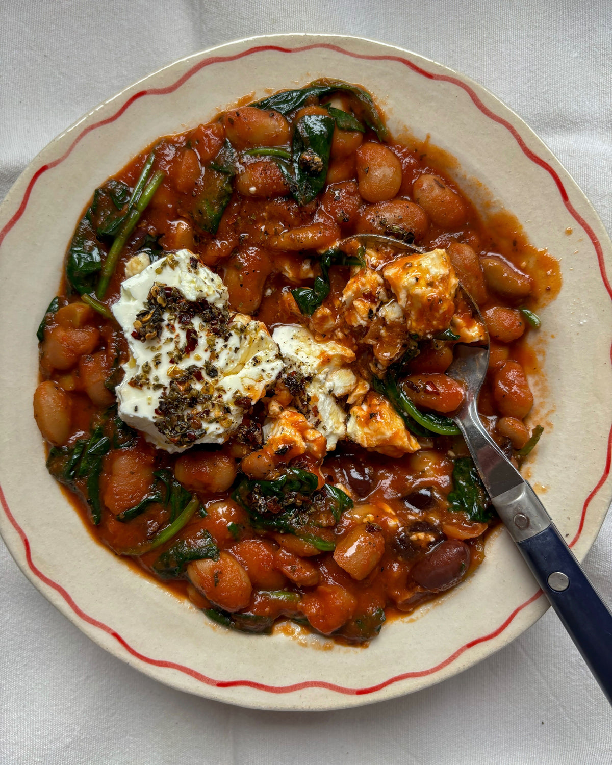  Mediterranean-Style-Baked-Beans-with-Herby-Feta 