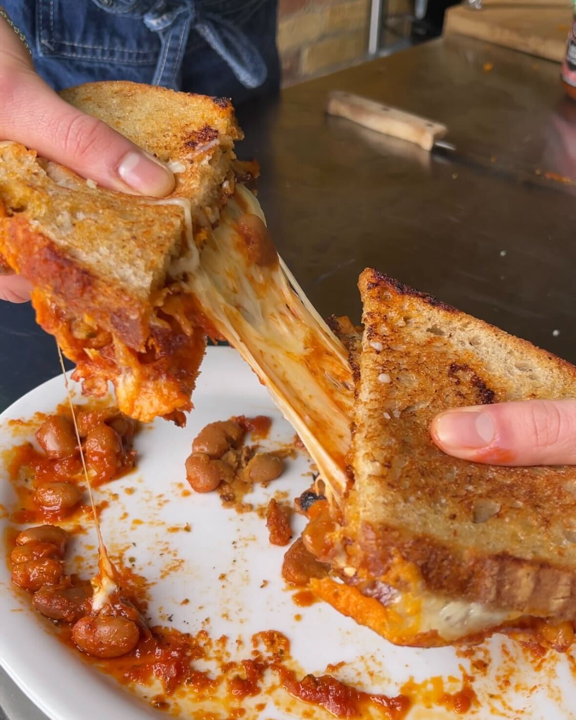 The Ultimate Cheesy Baked Bean Toastie