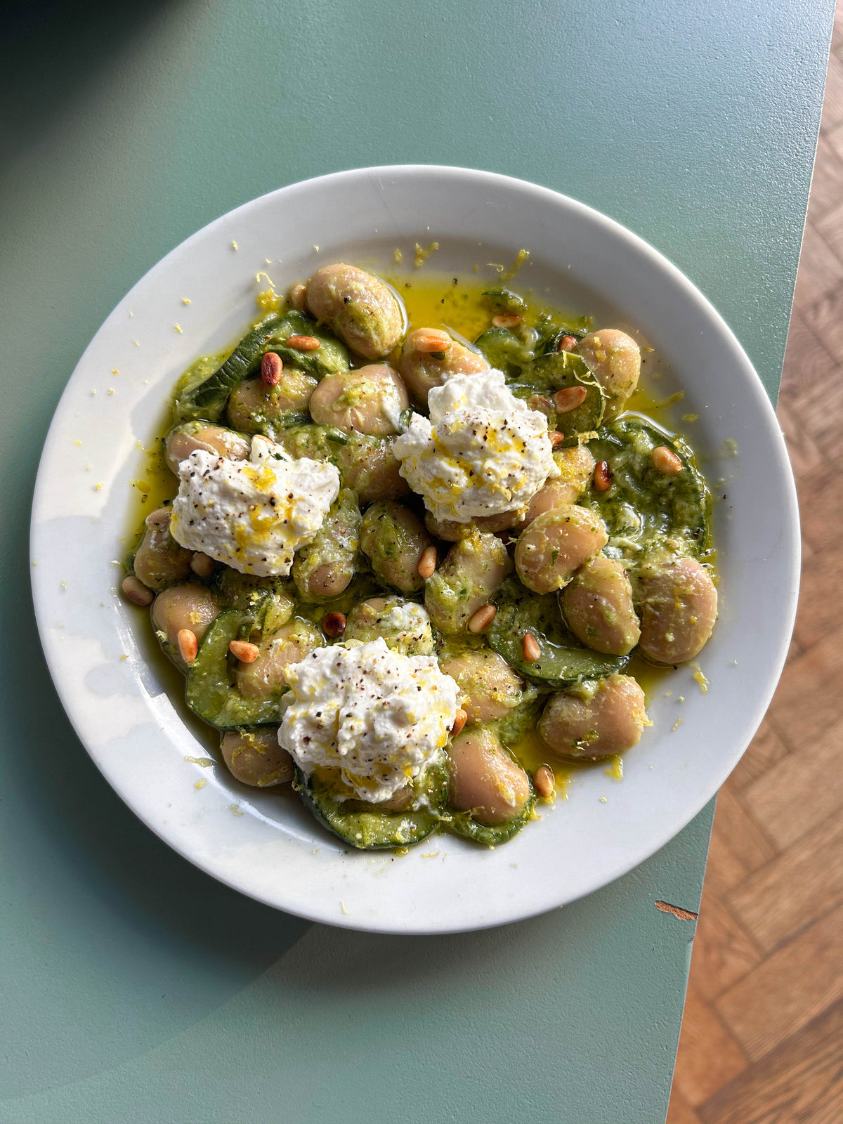  bean-recipe-pesto-courgette-ricotta-butter-beans-boldbeanco 