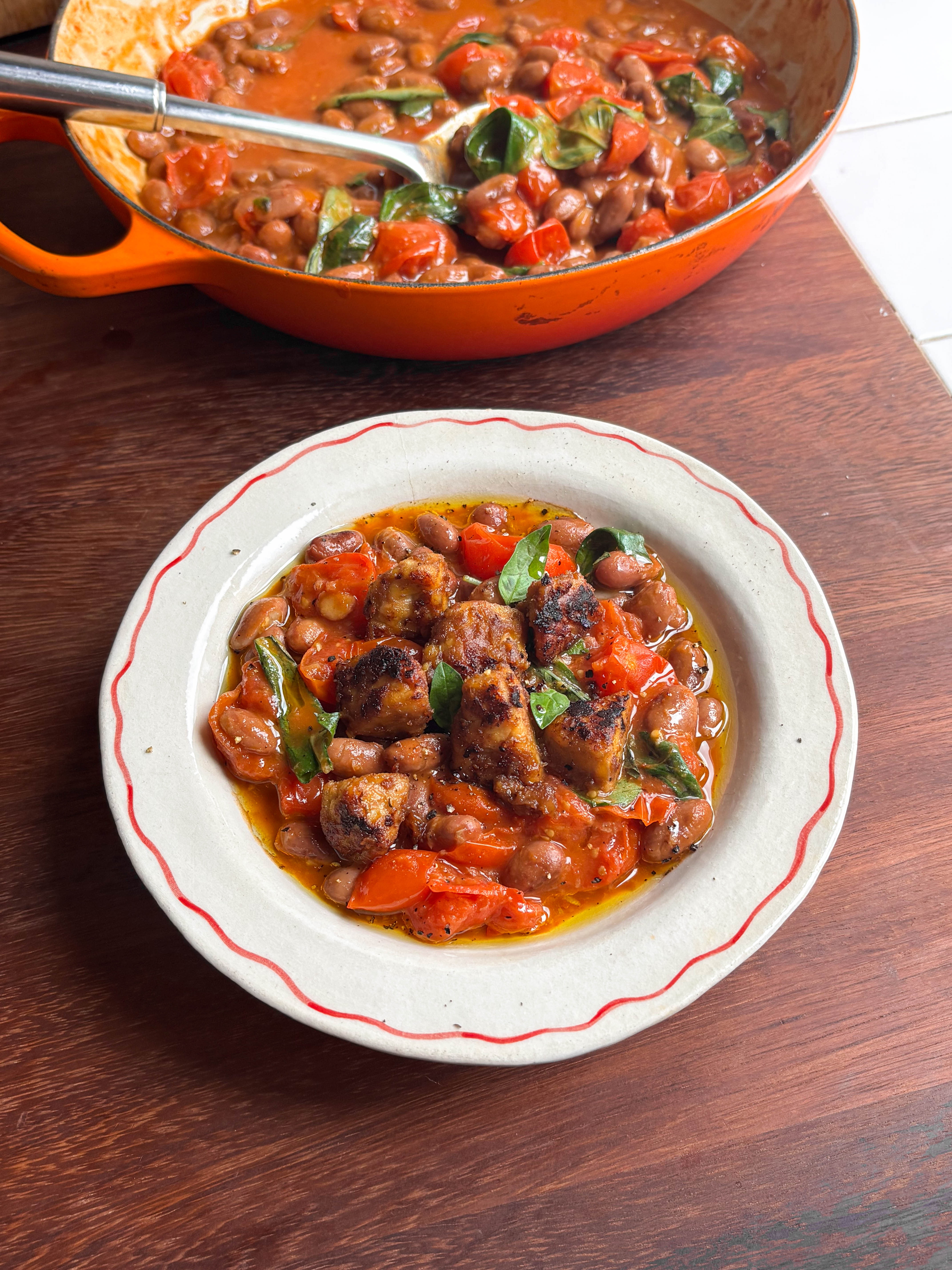 bean-recipe-smoky-tomato-borlotti-with-sticky-miso-tempeh-boldbeanco