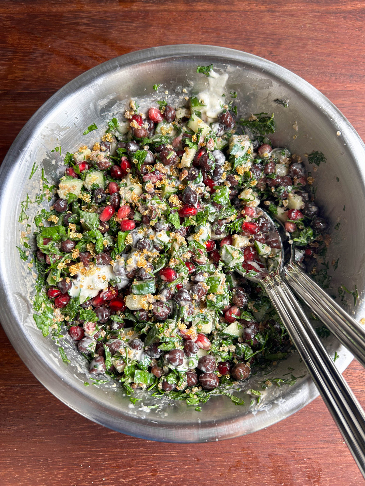  bean-recipe-crispy-quinoa-chickpea-salad-with-pomegranate-creamy-tahini-dressing-boldbeanco 