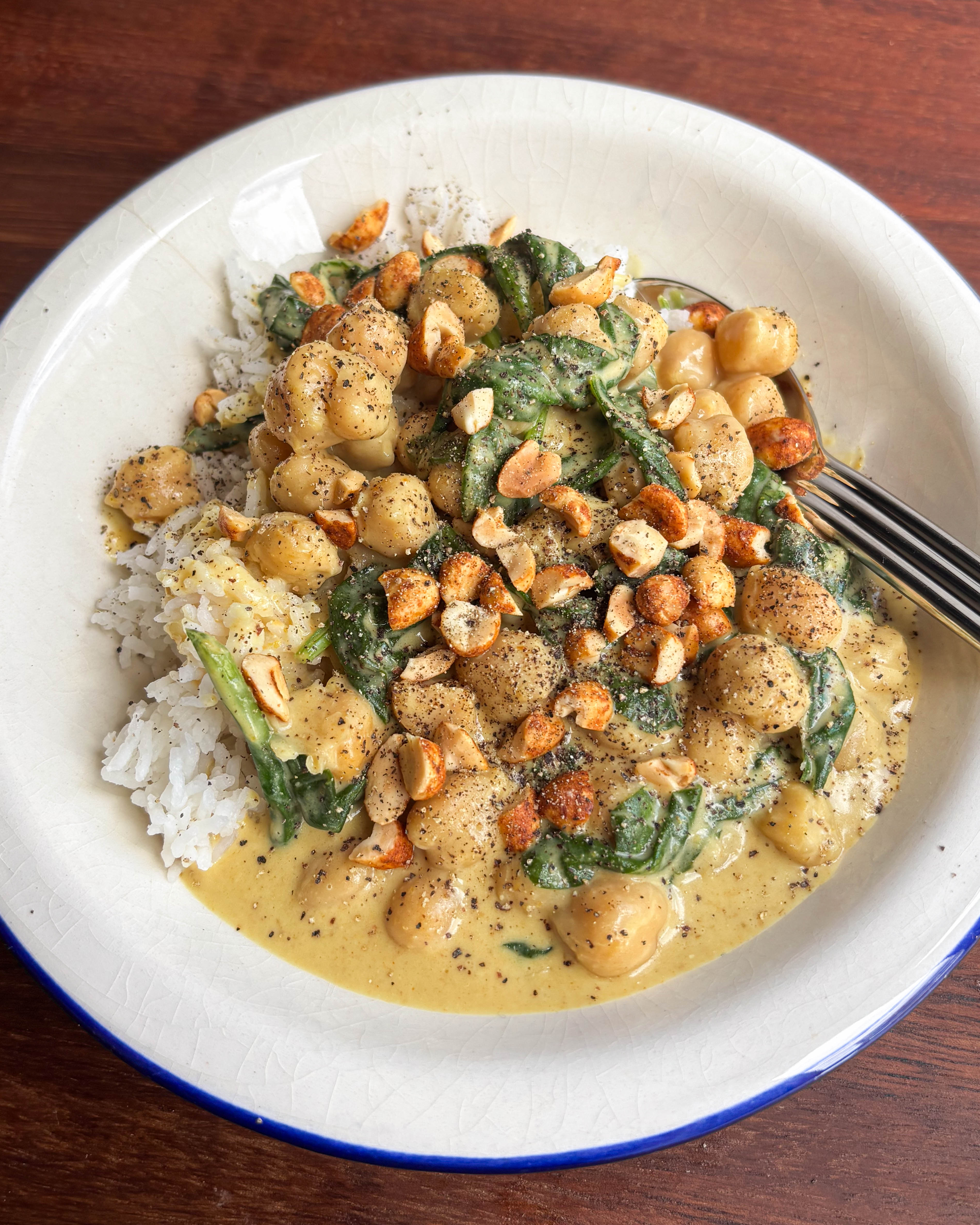 One-Pan, Speedy Thai Peanut Chickpea Curry