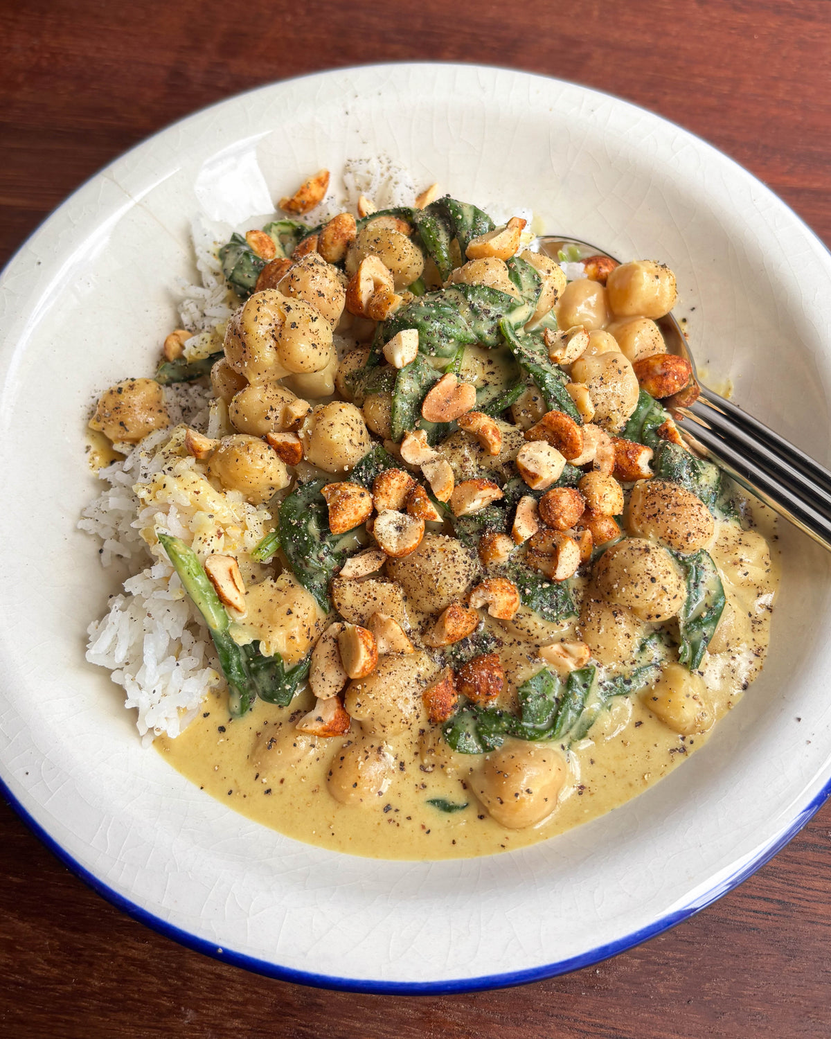  One-Pan, Speedy Thai Peanut Chickpea Curry 