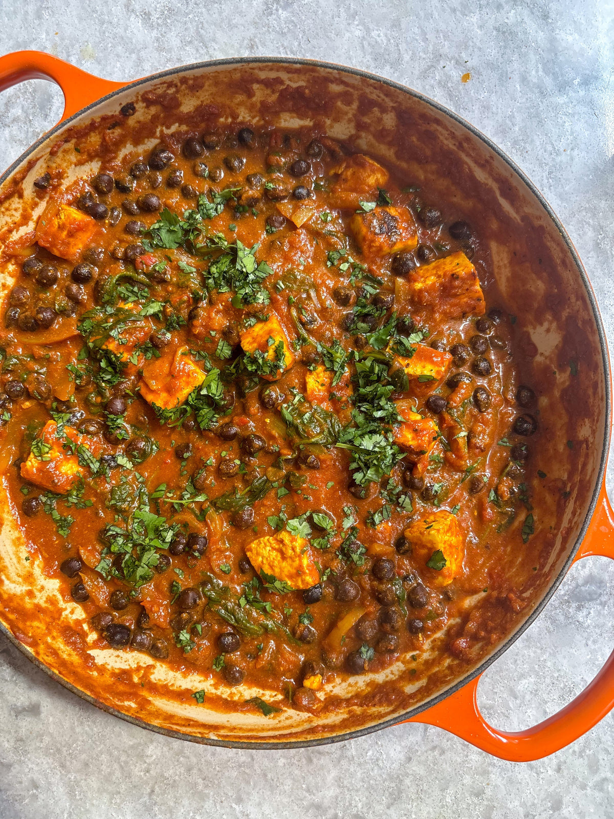  Black Chickpea + Paneer Curry 