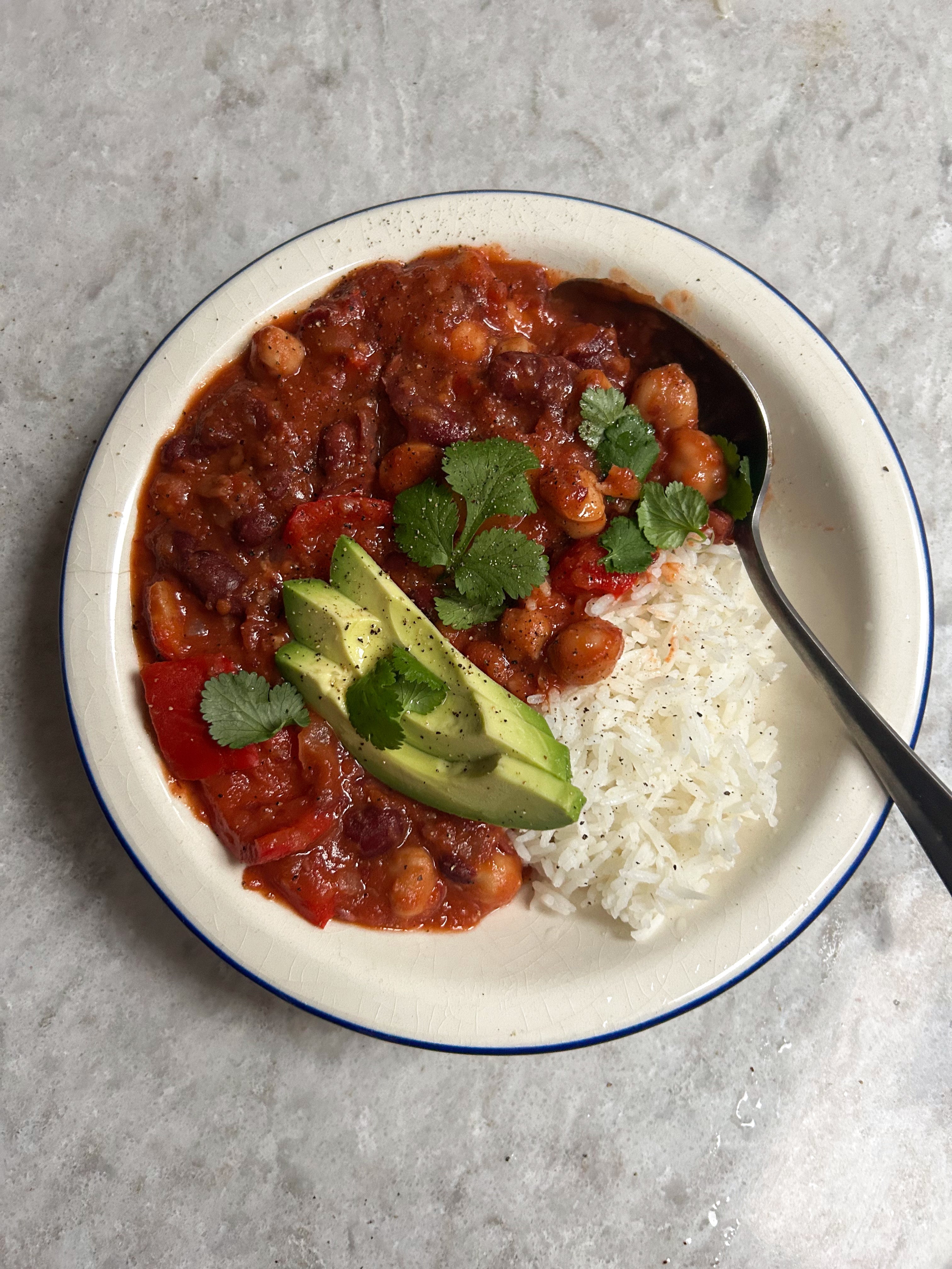 One-Pot Chickpea + Bean Chilli