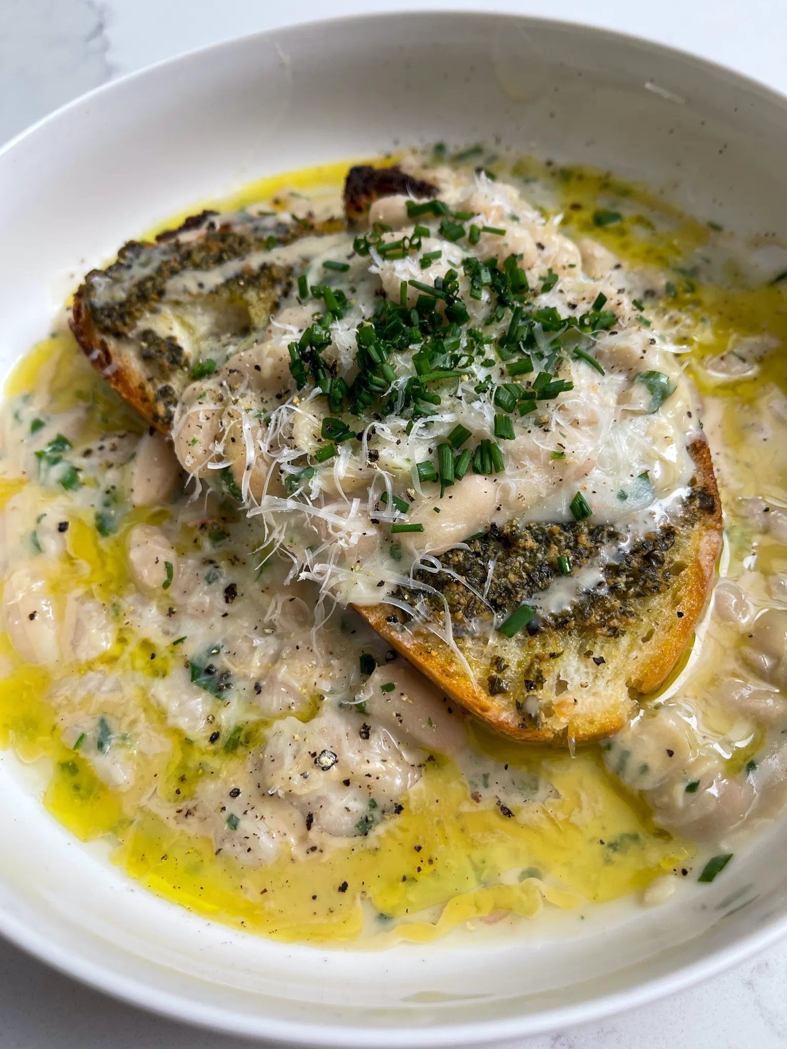 bean-recipe-creamy-tahini-beans-on-pesto-toast-boldbeanco