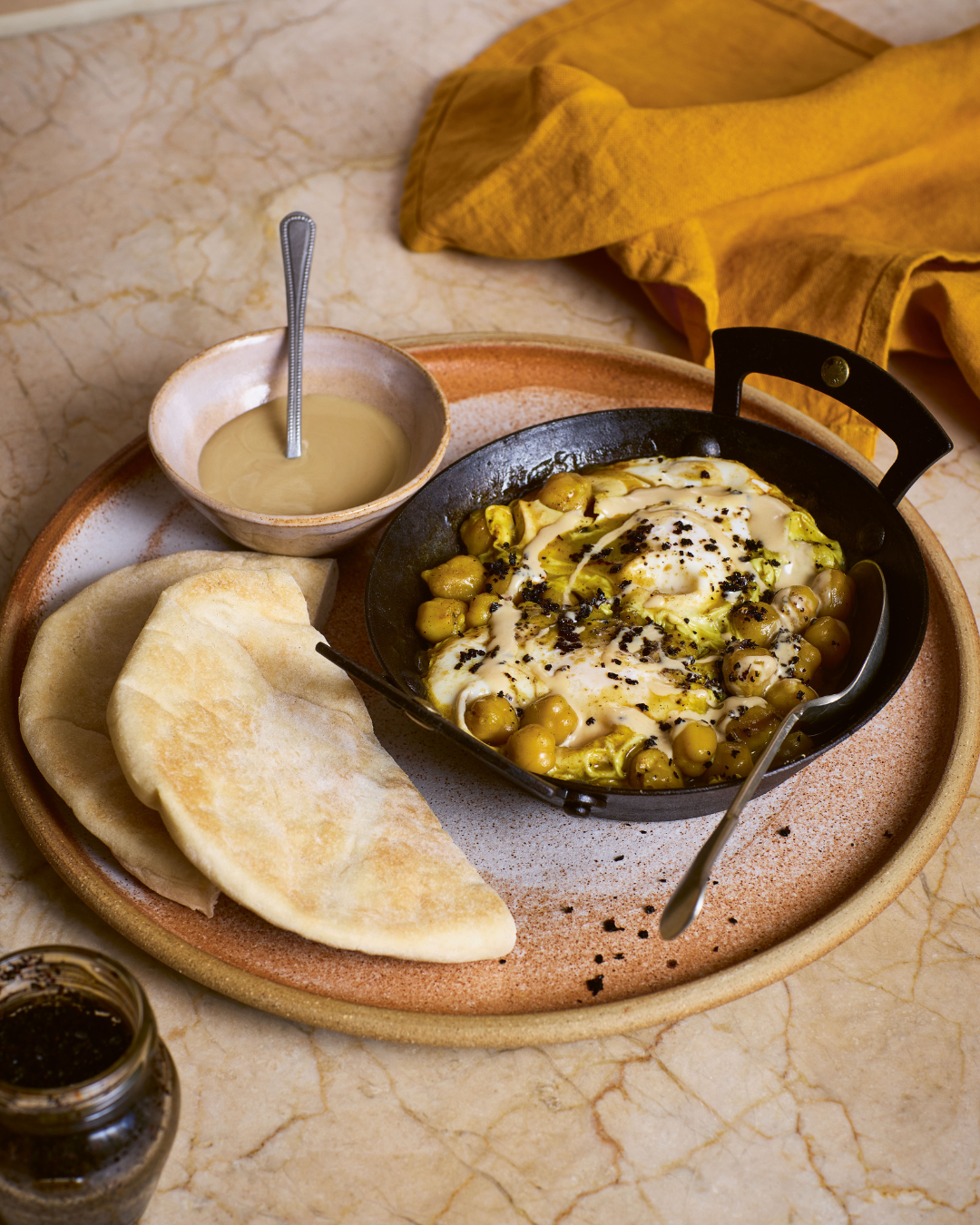  Chickpea Shakshuka with Urfa Chilli Butter 