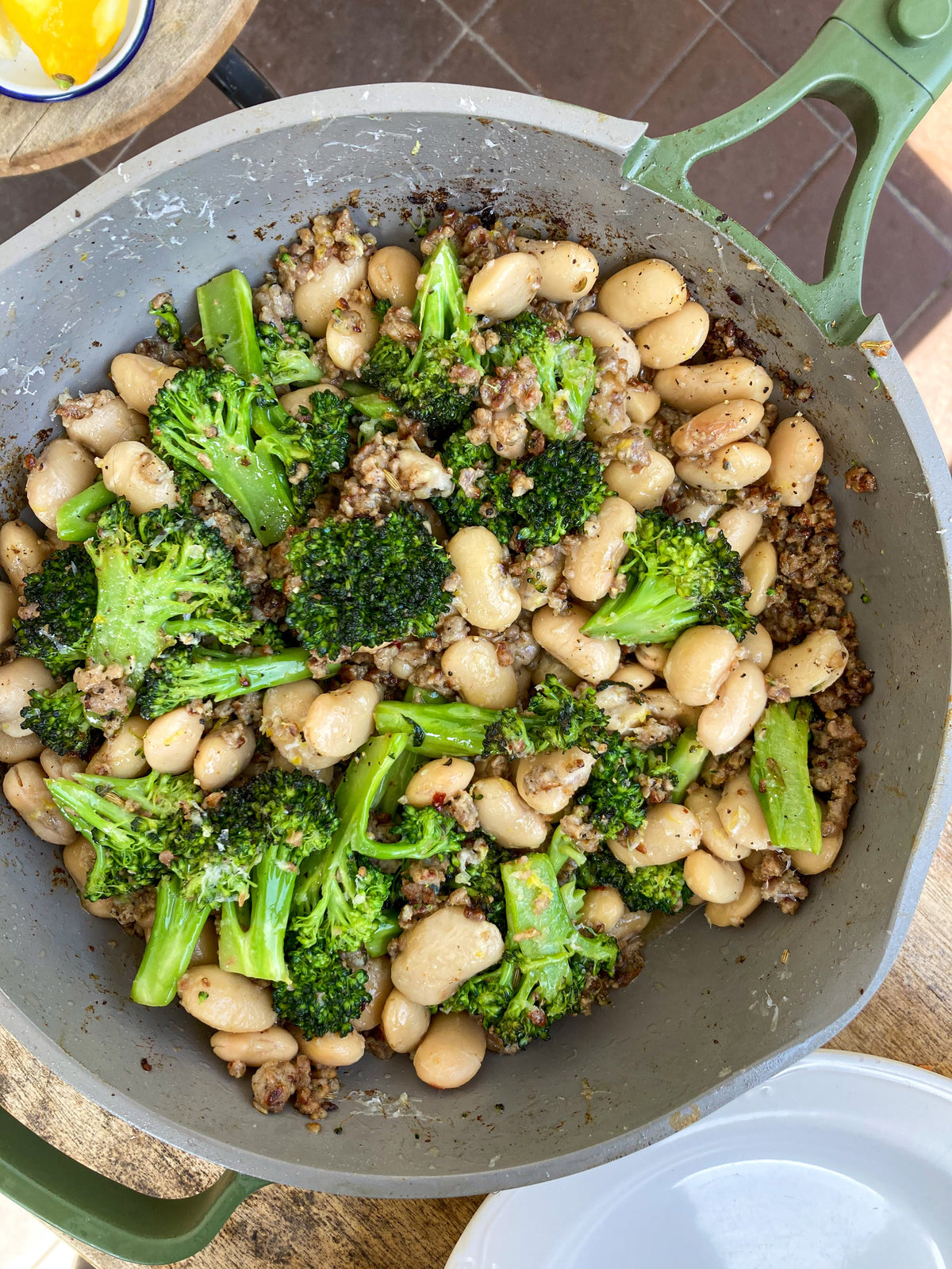  bean-recipes-sausage-broccoli-pecorino-beans-boldbeanco 