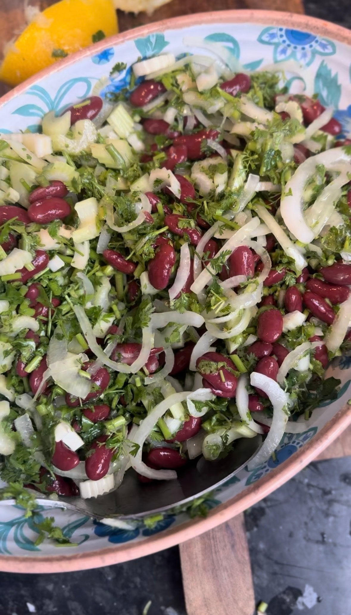 Cypriot Barbunya Salata - Red Bean Salad