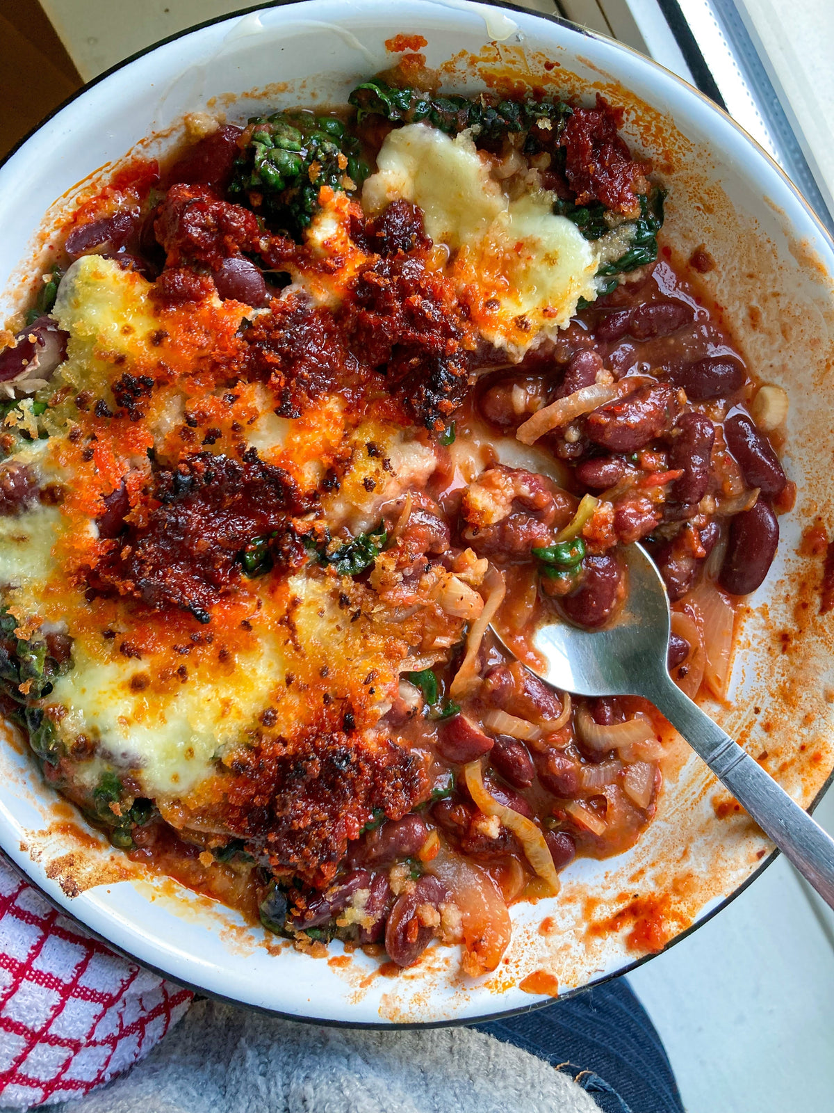  bean-recipe-nduja-beans-mozzarella-hot-honey-boldbeanco 