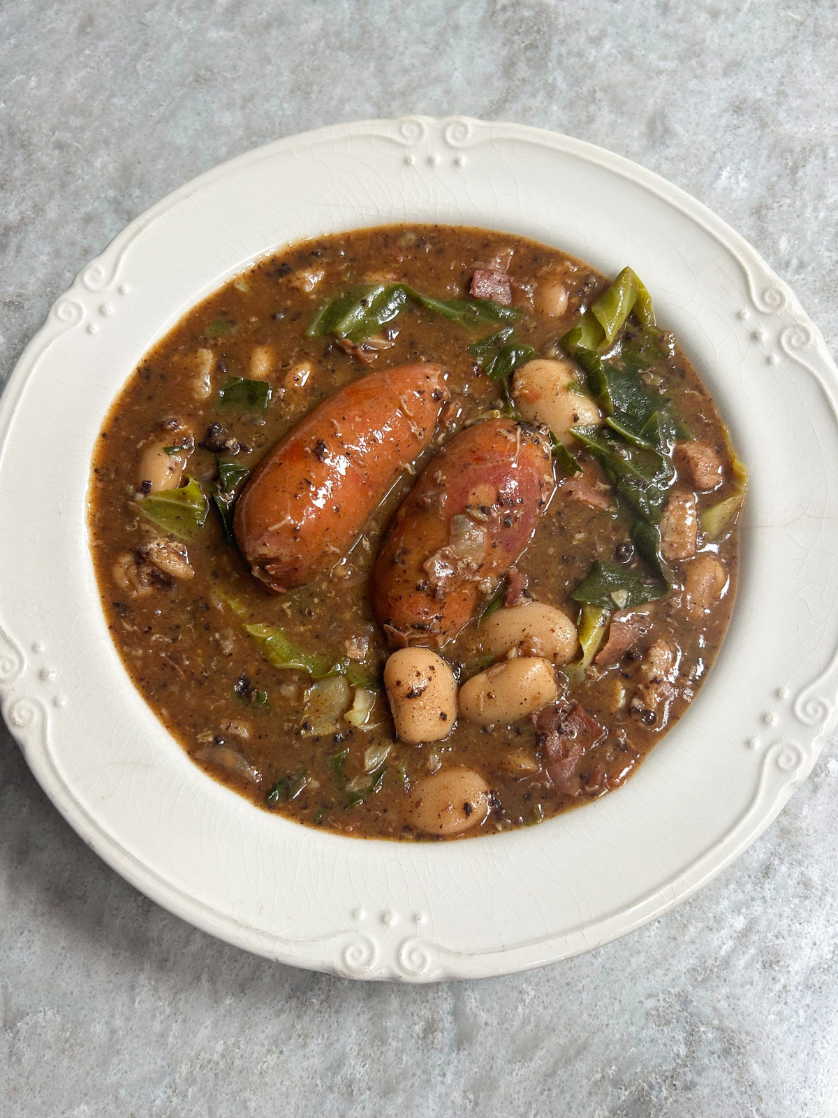  Potaje Montañés: Chorizo, Greens + Bean Stew 