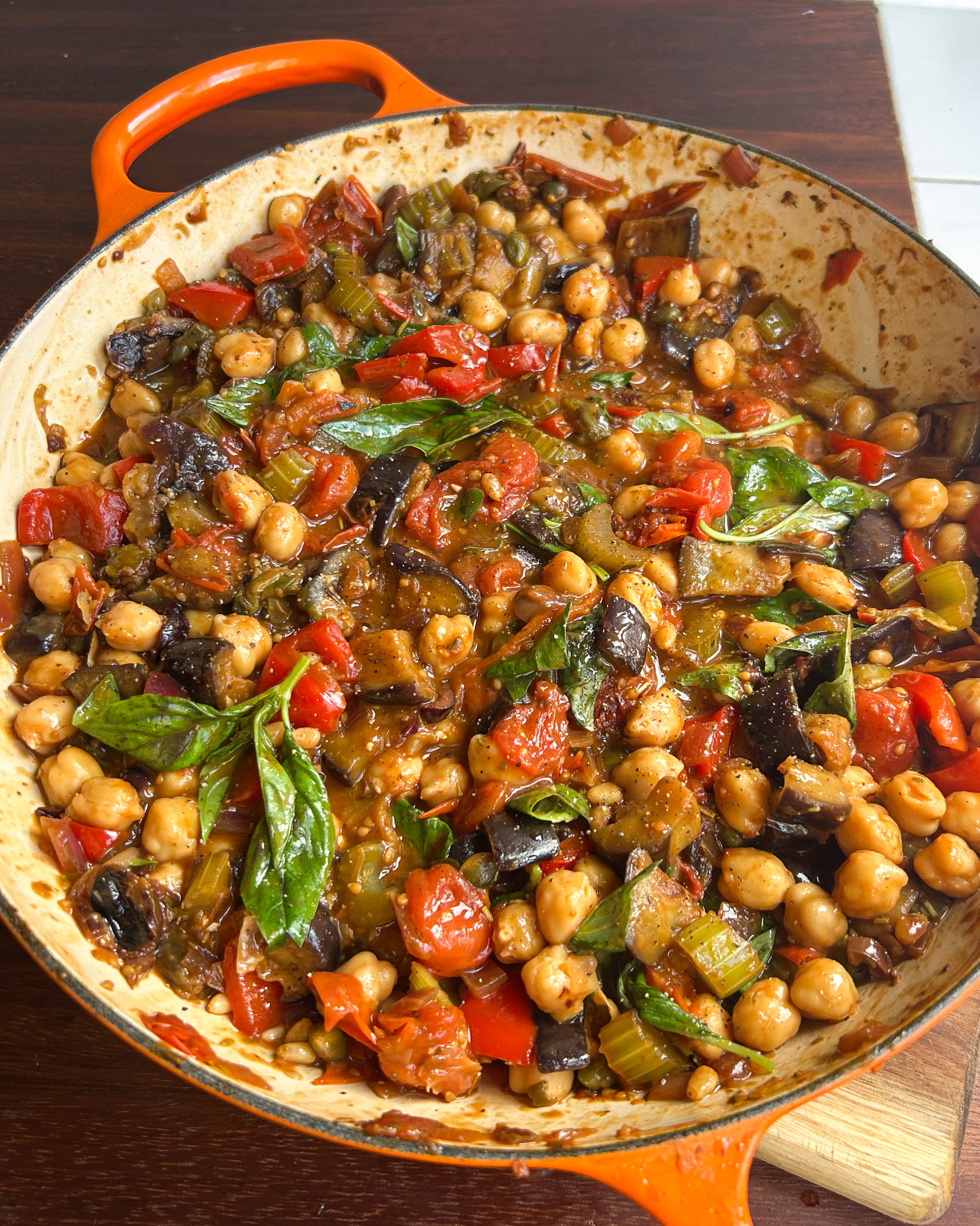 Aubergine + Chickpea Caponata