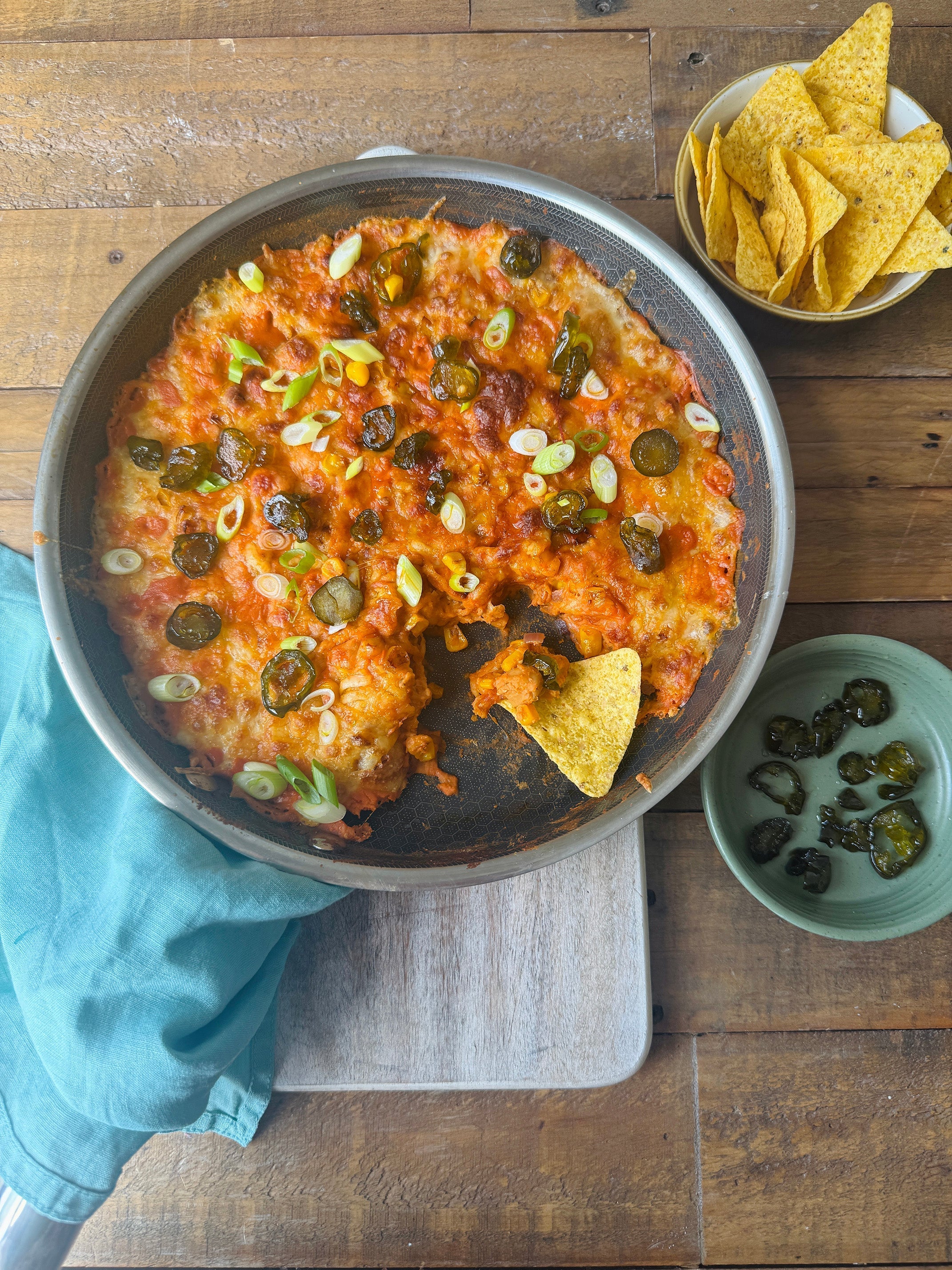 Chilli Cheese Chickpeas with Candied Jalapeños