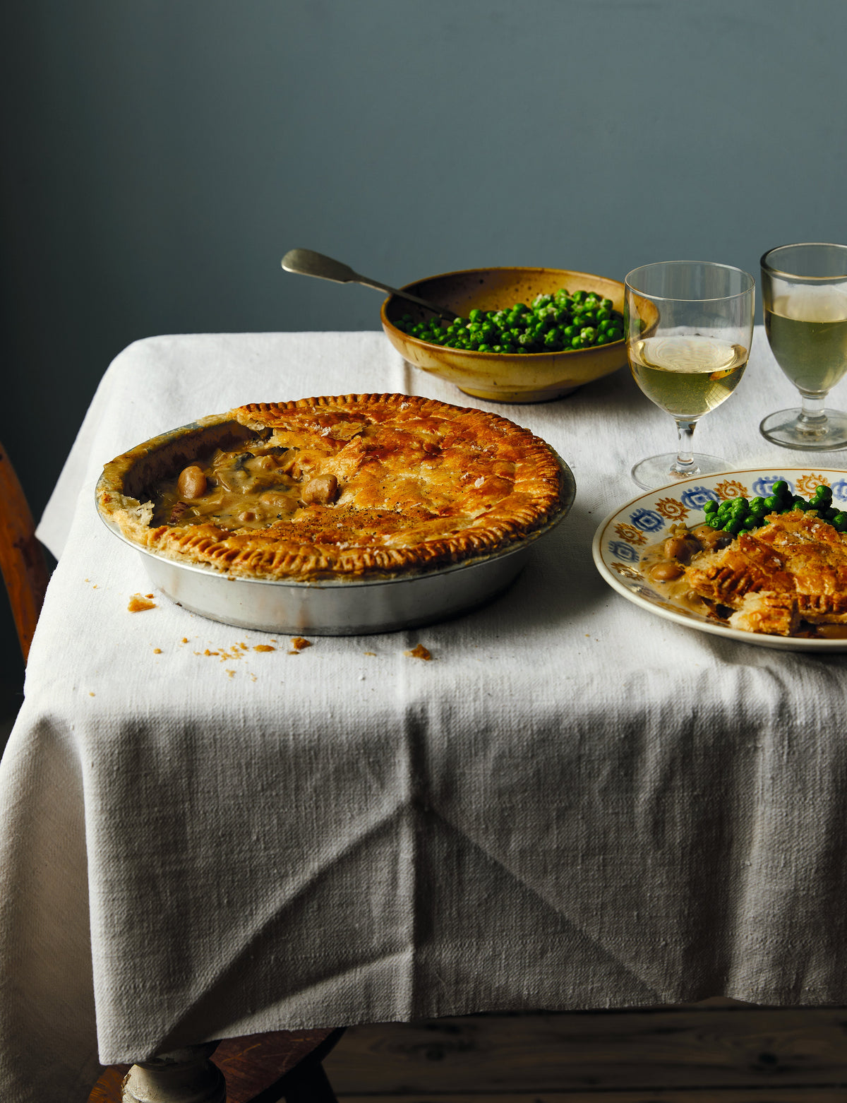  Creamy Leek, Mushroom + Butter Bean Pie 