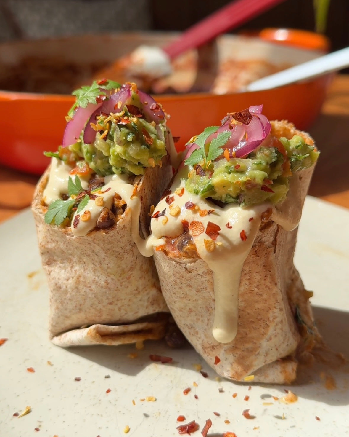 Spiced Black Bean Burritos
