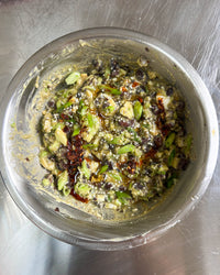 Chopped Egg, Avocado + Black Bean Chilli Crunch